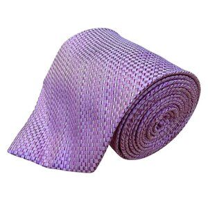 Nicole Miller Mens Purple All Silk Textured Tie 57" Long Luxury Formal Accessory